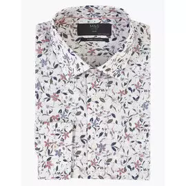 Приталенная рубашка из чистого хлопка с цветочным принтом, Marks&amp;Spencer