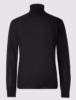 Приталенная водолазка с добавлением шерсти мериноса