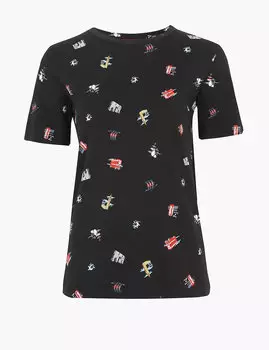 Прямая хлопковая футболка "Лондон"