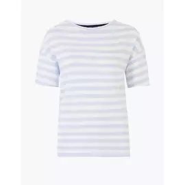 Прямой топ из чистого хлопка в полоску, Marks&amp;Spencer