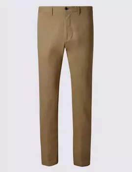 Прямые брюки чинос из чистого хлопка