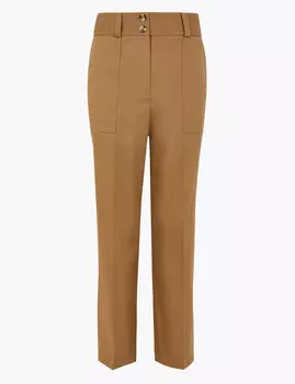 Прямые брюки Evie из твила длиной 7/8