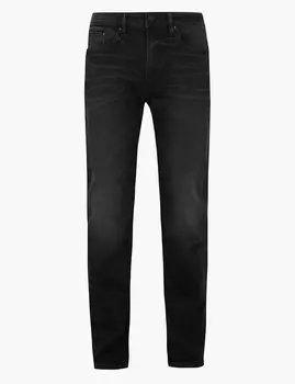 Прямые джинсы с винтажными потертостями