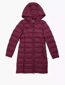 Пуховое пальто с капюшоном и технологией Stormwear™