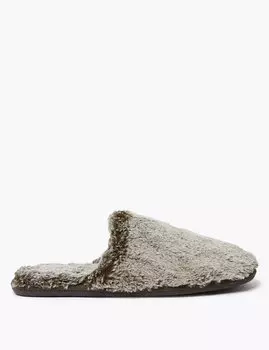 Пушистые мужские тапочки