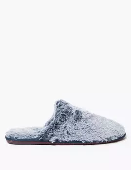 Пушистые мужские тапочки