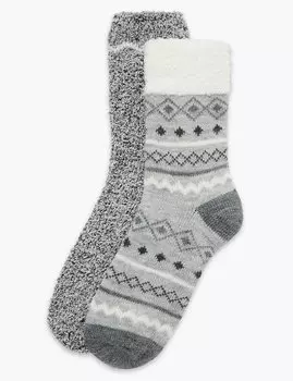 Пушистые носки с орнаментом (2 пары)