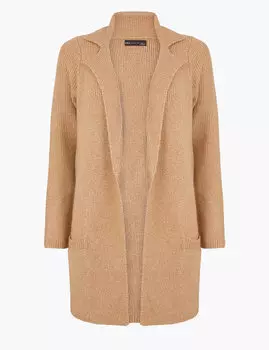 Ребристый вязаный жакет