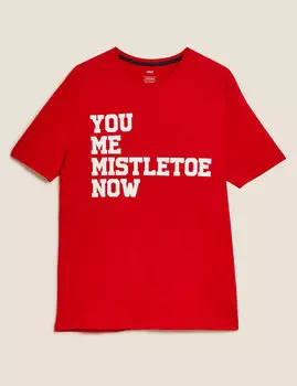 Рождественский пижамный топ из чистого хлопка