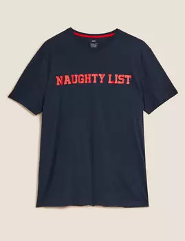 Рождественский пижамный топ из натурального хлопка