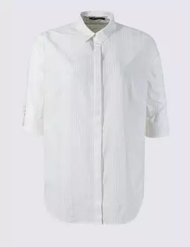 Рубашка хлопковая в полоску и коллекции CURVE