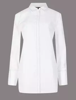 Рубашка из 100% хлопка с длинным рукавом