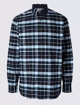 Рубашка из 100% хлопка с карманом, в клетку