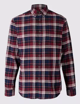 Рубашка из 100% хлопка в клетку