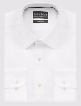 Рубашка из чистого хлопка Non-Iron с одинарными манжетами