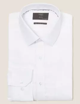 Рубашка из чистого хлопка с гладкой текстурой