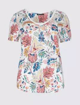 Рубашка из чистого хлопка с перфорацией