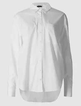 Рубашка из чистого хлопка с поплиновым плетением