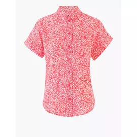 Рубашка из чистого льна с цветочным принтом, Marks&amp;Spencer