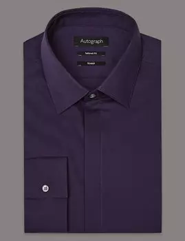 Рубашка мужская приталенного кроя с длинным рукавом