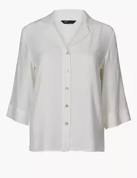 Рубашка на пуговицах и рукавом 3/4