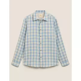 Рубашка Overshirt из чистого хлопка в клетку, Marks&amp;Spencer