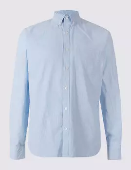 Рубашка Оксфорд из 100% хлопка с карманом