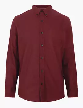 Рубашка Oxford с длинным рукавом и карманом