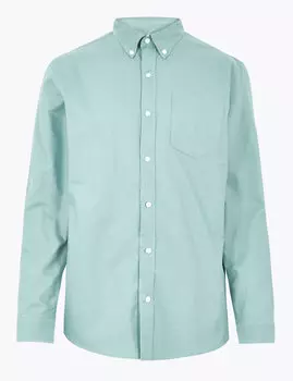 Рубашка Oxford с длинным рукавом и карманом