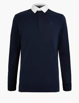 Рубашка регби с контрастным воротником