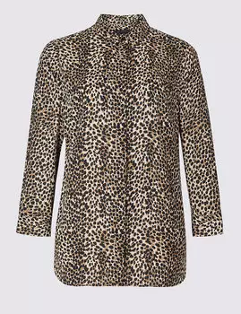 Рубашка с длинным рукавом и анималистичным принтом из коллекции CURVE