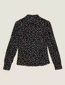 Рубашка с длинным рукавом и принтом в виде сердечек