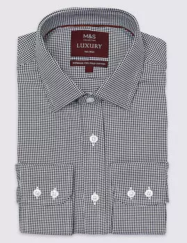 Рубашка с длинным рукавом из 100%-го хлопка в клетку