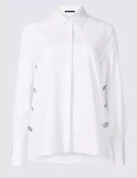 Рубашка с длинным рукавом из 100% хлопка