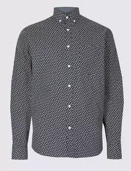 Рубашка с принтом из 100% хлопка