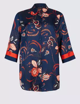 Рубашка сатиновая CURVE с рукавом 3/4