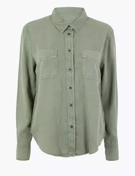 Рубашка свободного кроя с карманами