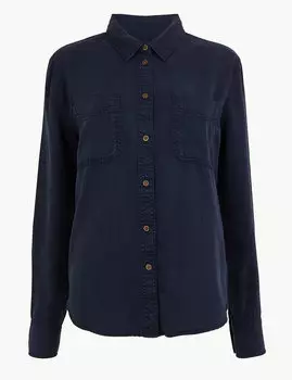 Рубашка свободного кроя с карманами