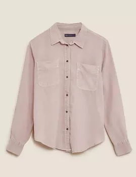 Рубашка свободного кроя с карманами