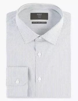 Рубашка узкого кроя Easy Iron с длинным рукавом