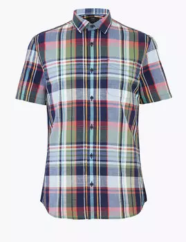 Рубашка в клетку из чистого хлопка