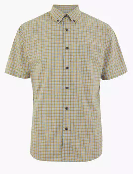 Рубашка в клетку из чистого хлопка