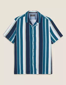 Рубашка в полоску из вискозы