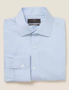 Рубашка в полоску приталенного кроя Easy to Iron