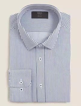 Рубашка в полоску стандартного кроя Easy Iron