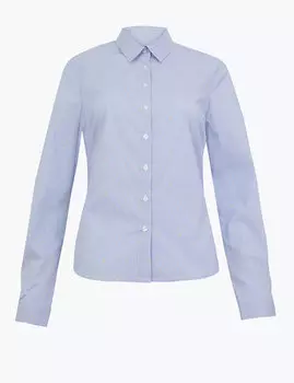 Рубашка в тонкую полоску из хлопка