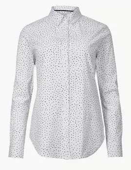 Рубашка женская в мелкий горох