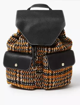 Рюкзак в клетку с карманами