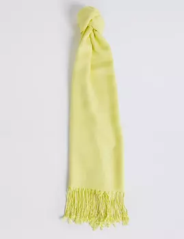 Шарф однотонный с бахромой в ассортименте
