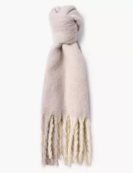 Шарф ворсистый двуцветный